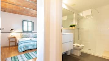 Ducha, secador de pelo y toallas