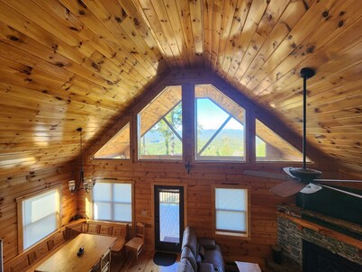 Breathtaking Panoramic Skyline Mountain Top View Cabin