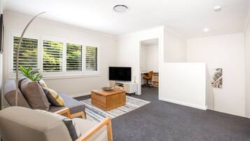 Smart TV, DVD player, books, streaming services