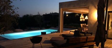 A heated pool