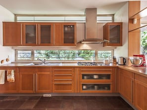 Fridge, oven, stovetop, dishwasher