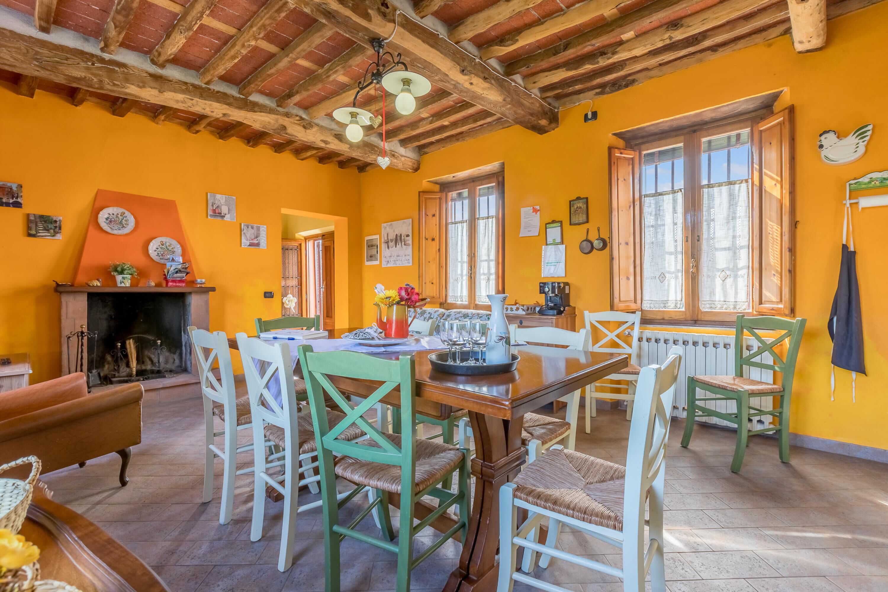 Family House, Multiple Bedrooms, Mountainside (Casale Geniva with private pool) | Dining