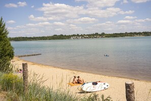 Beach nearby, sun loungers
