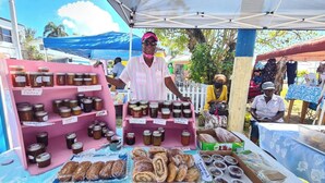 A market stall with jars of preserves and pastries. - Malda House (Dunmore Town)