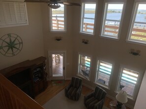TV, fireplace, video games, DVD player - Newly redecorated luxury home with stunning sunset views on the Roanoke Sound (Nags Head)