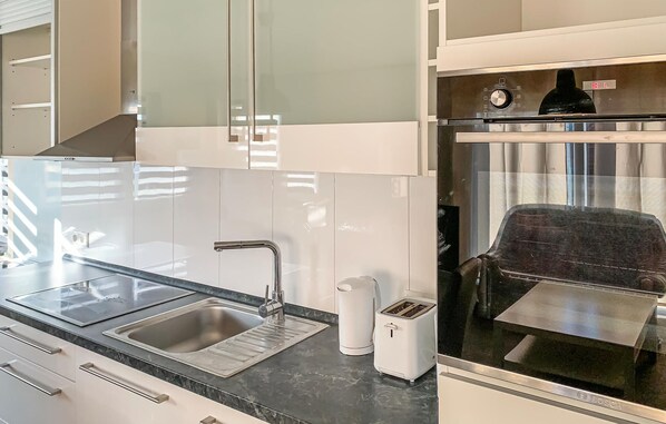 Kühlschrank, Mikrowelle, Herdplatte, Geschirrspüler