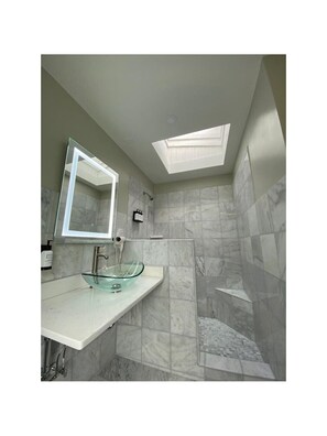 Suihku, hiustenkuivaaja, pyyhkeet, vessapaperi