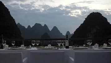 Outdoor banquet area