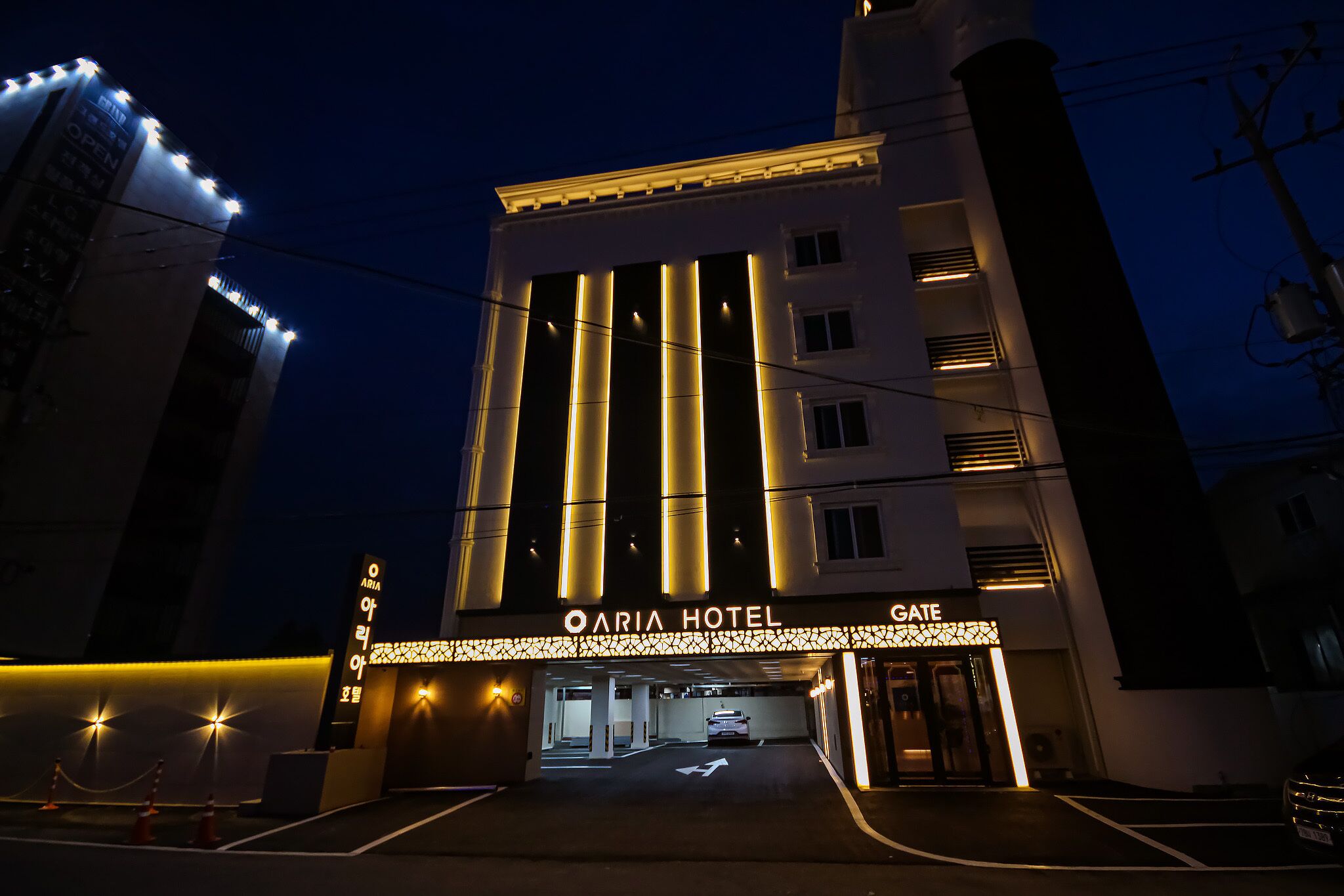 front of property – evening/night