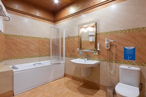 Apartment, 1 Bedroom (I) | Bathroom | Shower, hair dryer, bathrobes, slippers - VIP-Aparts Bukovel (Bukovel)