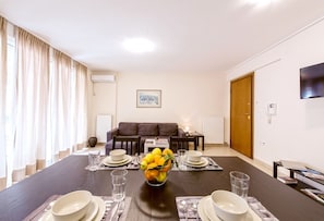 Apartment, 3 Bedrooms | Living area | 20-inch flat-screen TV with cable channels, Smart TV - Magnificent 101m² homm Apartment, 4th (Athens)