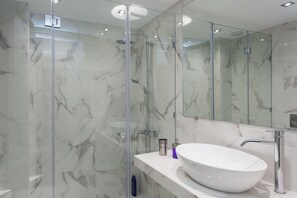 Apartment, 1 Bedroom | Bathroom | Shower, free toiletries, hair dryer, towels - 56m² homm Koukaki Modern Apartment Ag. Nikolaou st (Athens)