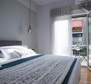 Apartment, 1 Bedroom | 1 bedroom, laptop workspace, free WiFi, bed sheets - 60m² homm Brand New Flat on Veikou street (Athens)