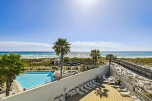 Condo, 3 Bedrooms | Beach | On the beach - Seacrest 301AB is a 3 BR Gulf front on Okaloosa Island by RedAwning (Fort Walton Beach)