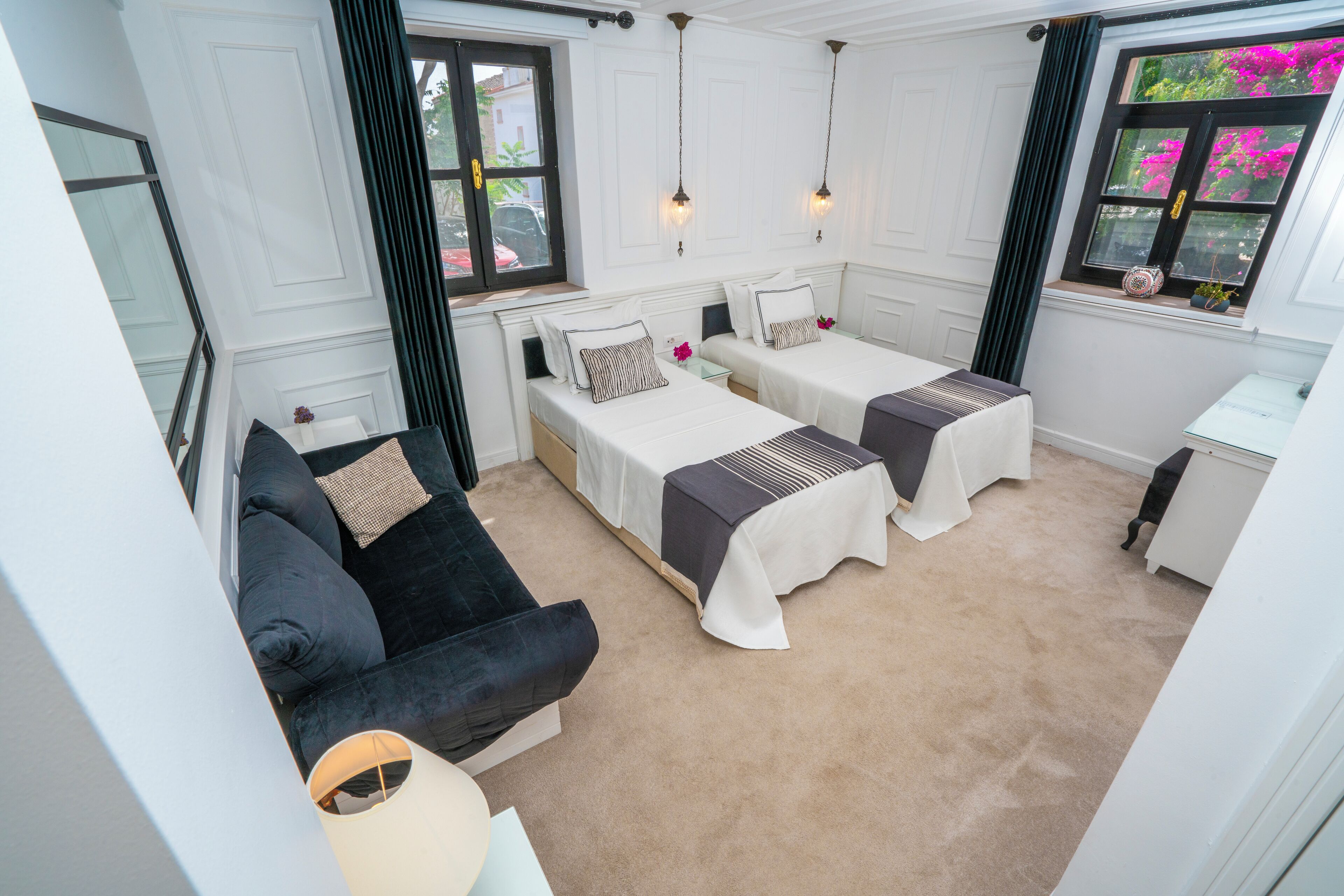 Deluxe Quadruple Room, Entrance Floor | Egyptian cotton sheets, premium bedding, down comforters