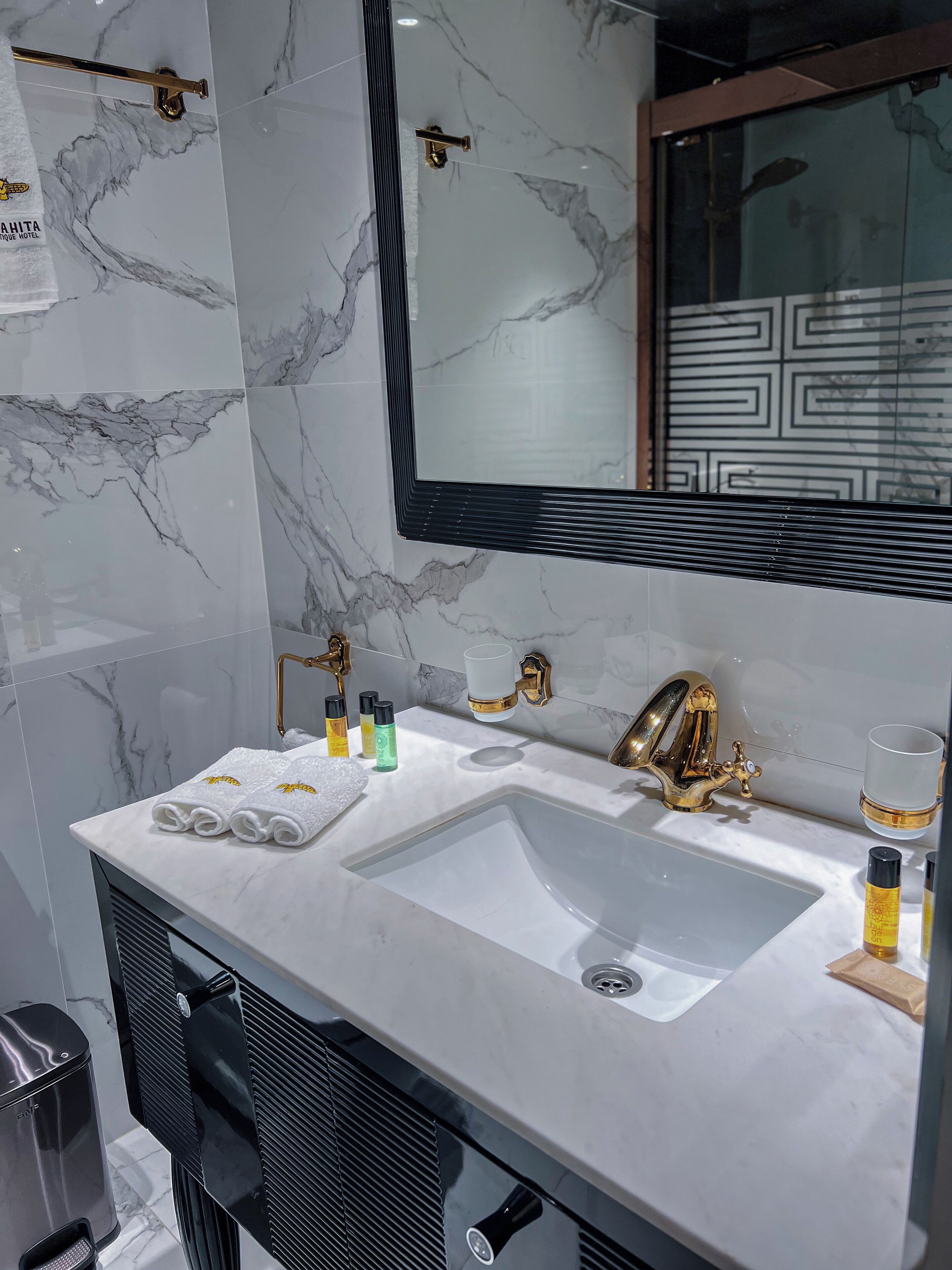 premium double room | bathroom | separate bathtub and shower, jetted bath, rainfall showerhead