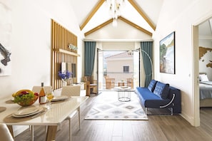 Apartment, 1 Bedroom (C-4228) | Living area | 42-inch flat-screen TV with satellite channels, TV, heated floors - Lustica Bay Central (Radovici)