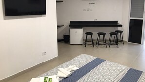 Superior Room, 1 Queen Bed with Sofa bed, Pool View - Seaway Flats (Caraguatatuba)