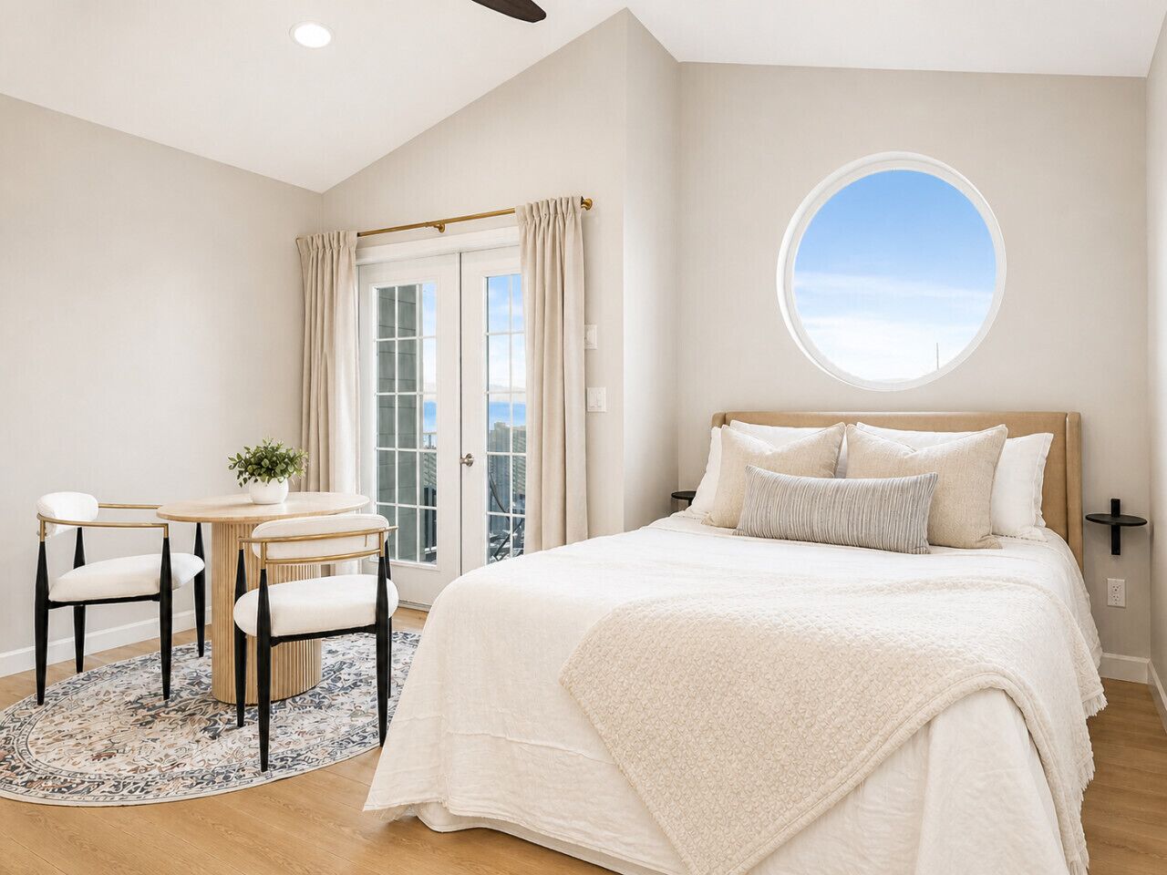 4 bedrooms, desk, iron/ironing board, travel crib