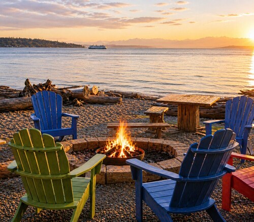 Beachfront Retreat with Hot Tub, Kayaks & Fire pit