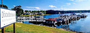 Enjoy waterfront dining and stunning views at this marina property, featuring a restaurant and bar.