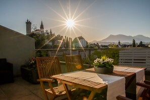 City Apartment, 1 Bedroom, Non Smoking, City View | Terrace/patio