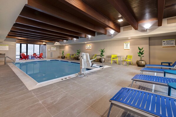 Indoor pool, open 7:00 AM to 11:00 PM, sun loungers