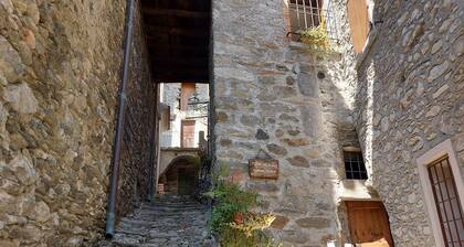 Medieval tower in a quaint old village