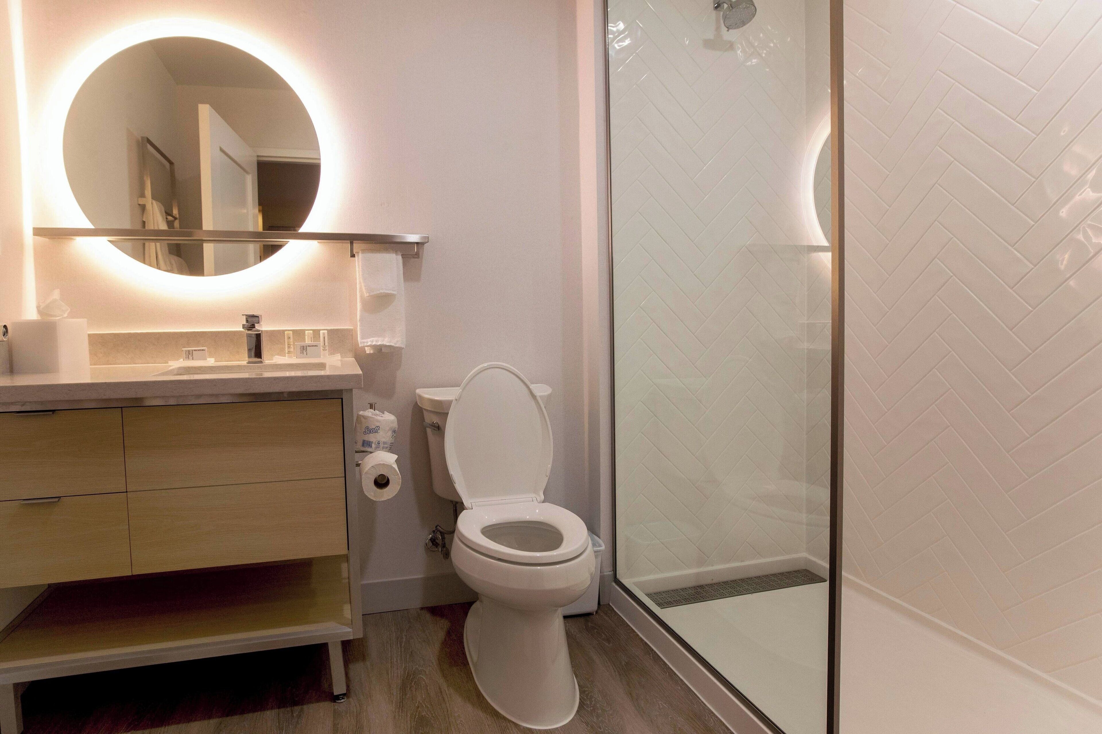 studio, 1 king bed with sofa bed, non smoking | bathroom | designer toiletries, hair dryer, towels, soap