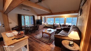 Smart TV, DVD player, books, video library - Year-Round Rustic Cabin on Maine's Crystal Clear Barker's Pond. (Lyman)