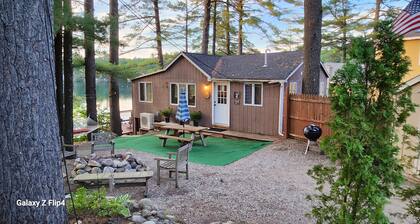 Year-Round Rustic Cabin on Maine's Crystal Clear Barker's Pond.
