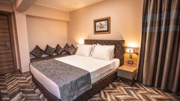 Egyptian cotton sheets, premium bedding, memory foam beds, free minibar
