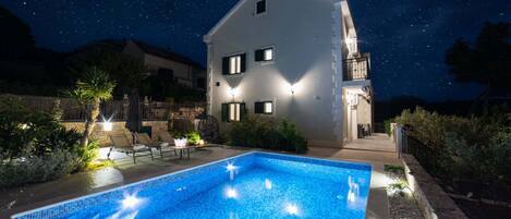 屋外プール、温水プール