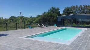 A heated pool