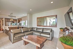 TV, DVD player, books, video library