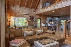 Smart TV, fireplace, DVD player, video library