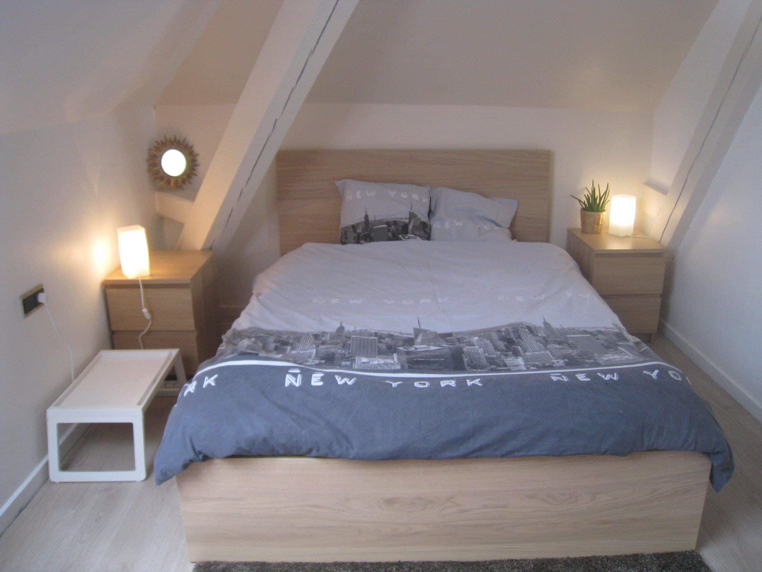 Chambre double avec salle d'eau privative | Individually decorated, individually furnished, free WiFi, bed sheets