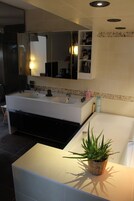 Chambre tout confort 2 à 3 personnes | 浴室 | 淋浴设施、吹风机、毛巾、卫生纸