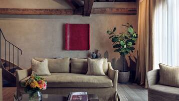 One Bedroom Suite | Living area | Smart TV, tablet, heated floors