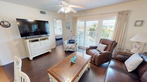 Condo, 2 Bedrooms | Living area - Seacrest 314 is a 2 BR Gulf Side on Okaloosa Island by RedAwning (Fort Walton Beach)