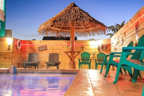 A heated pool