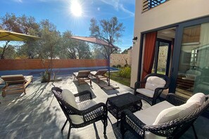 Terrace/patio - Luxury Romantic Hillside Villa with breath taking views. (Kas)