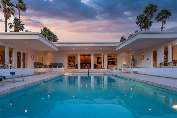A heated pool