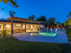 A heated pool