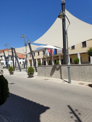 숙박 시설에서 보는 시내 전망