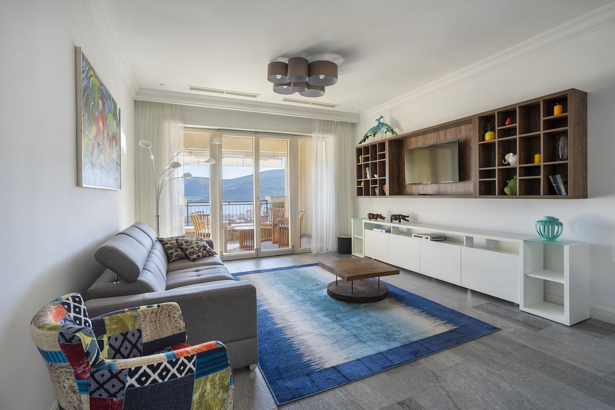 Appartement, 1 slaapkamer, uitzicht op zee (C-605) | Woonruimte | Een tafeltennistafel
