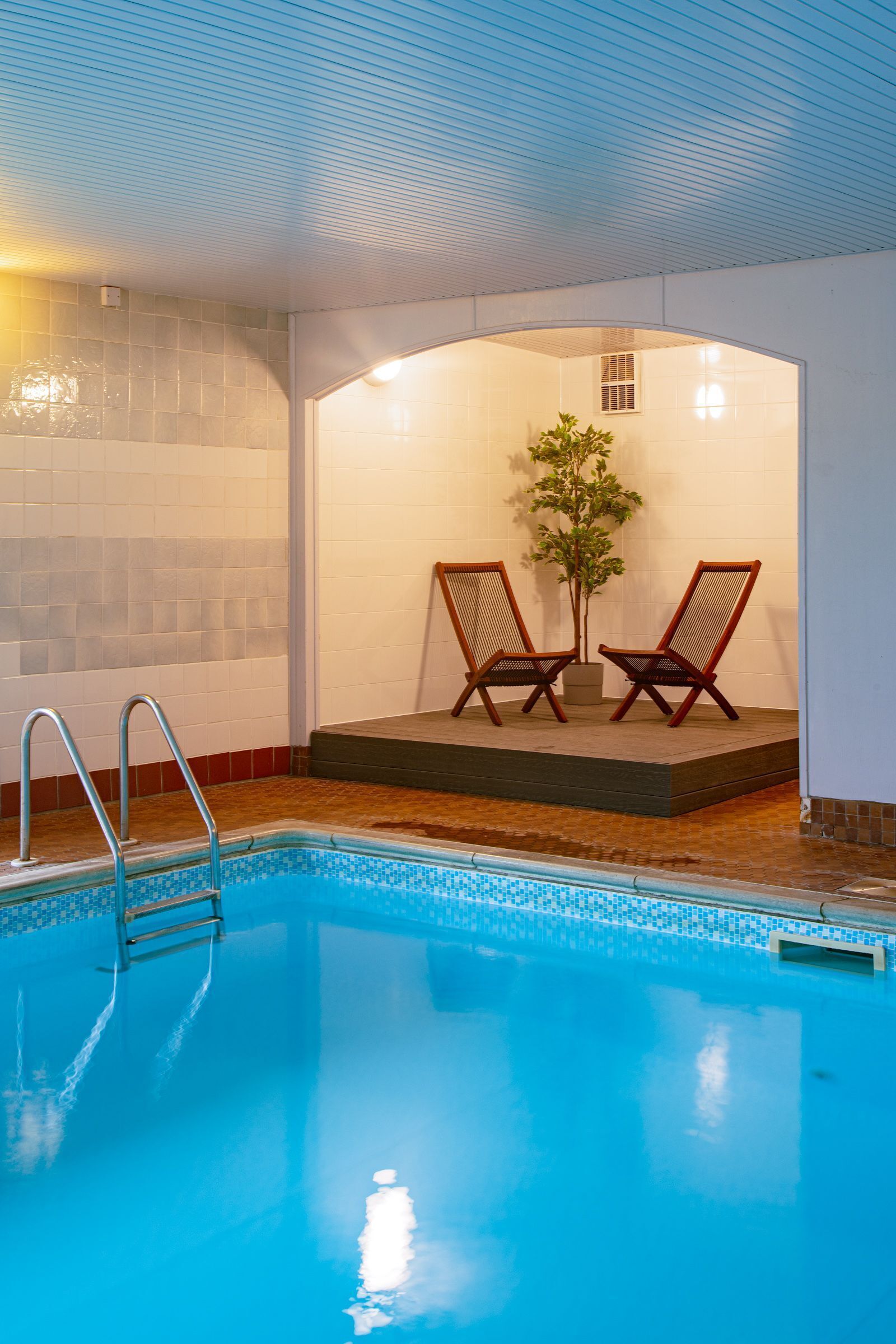 A heated pool