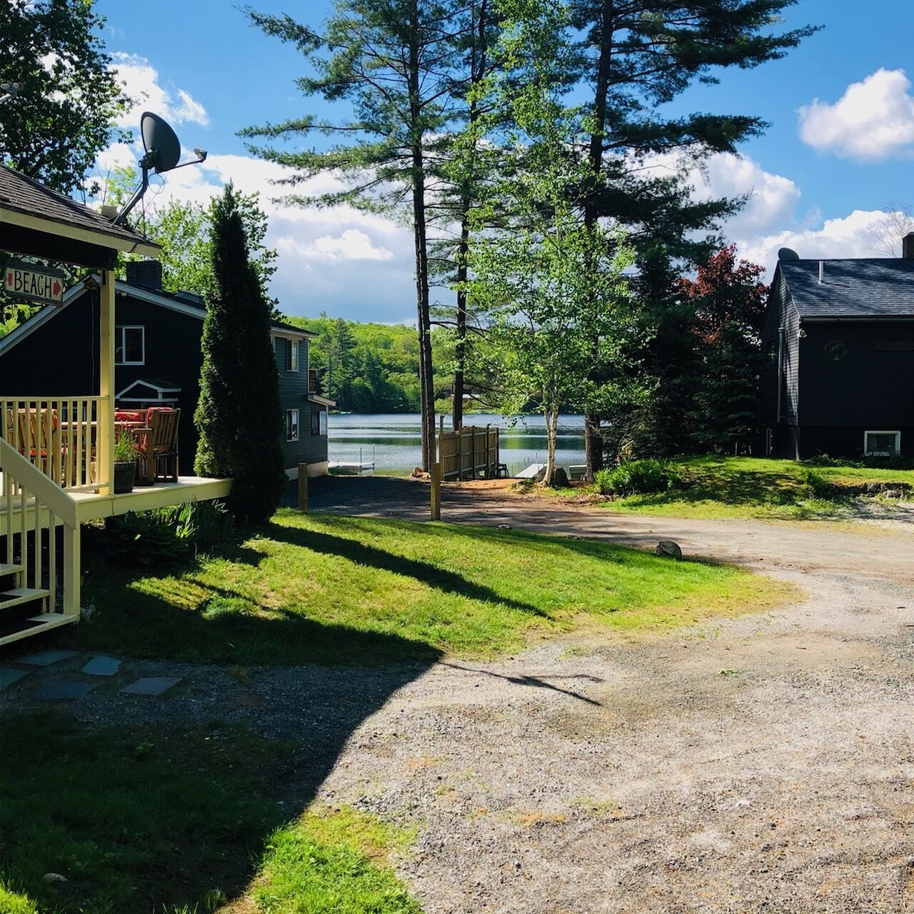 View of pond access from deck