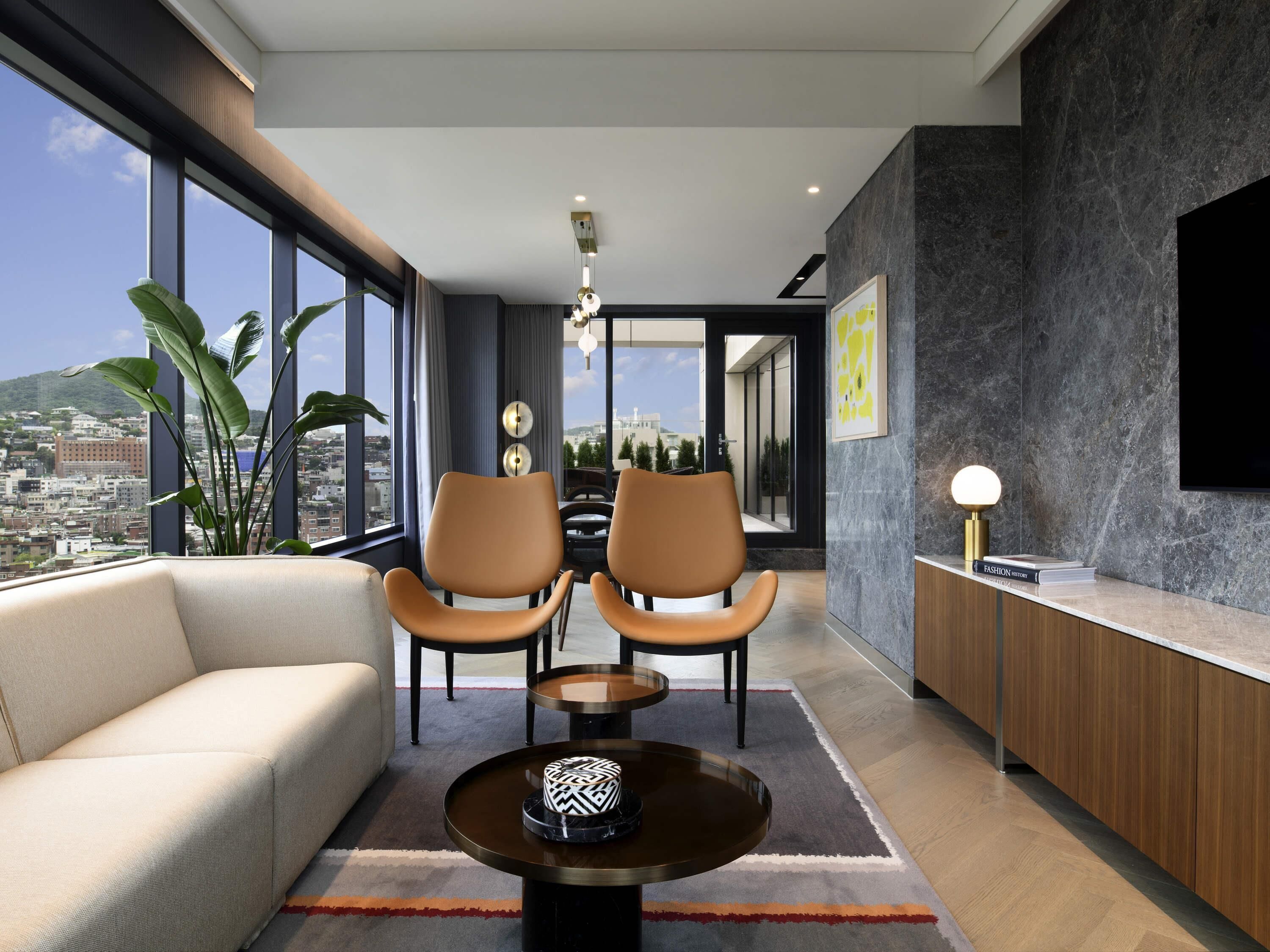 스위트, 킹사이즈침대 1개 (Mondrian) | 고급 침구, 미니바, 객실 내 금고, 암막 커튼