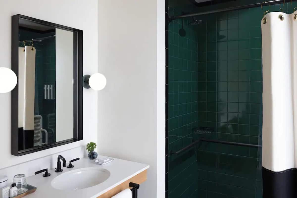 shower, designer toiletries, hair dryer, bathrobes